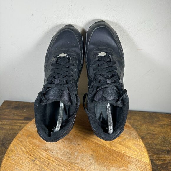 Nike Air Max 90 Leather Shoes Black Men\'s Size 10 Black Shoe 302519-001 main image 7